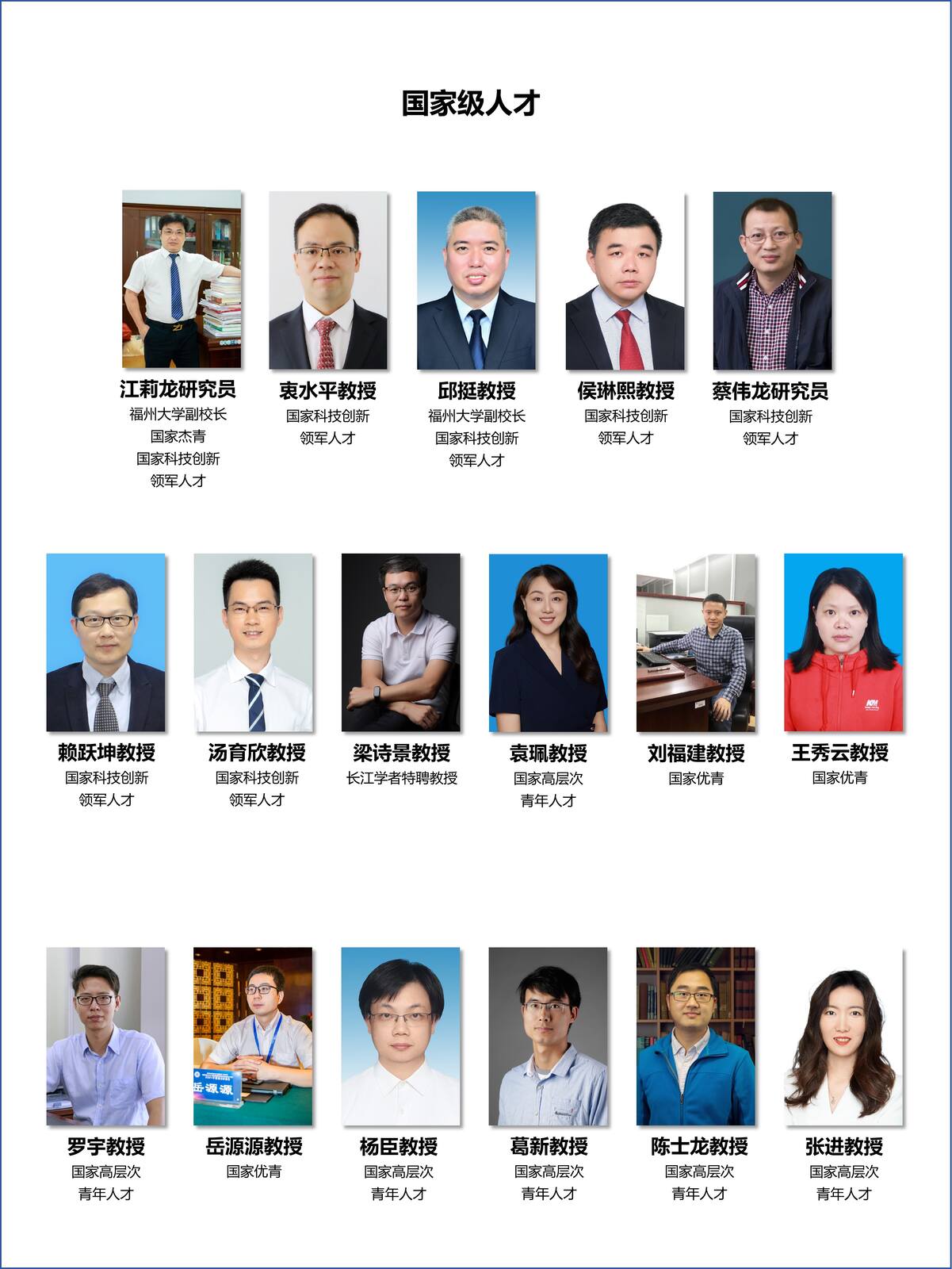 17位国家级人才组成的教师团队